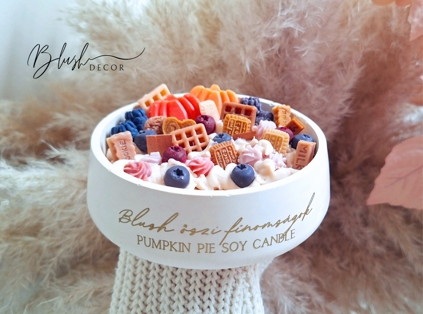 Blush őszi finomságok - Pumpkin pie soy candle- bézs